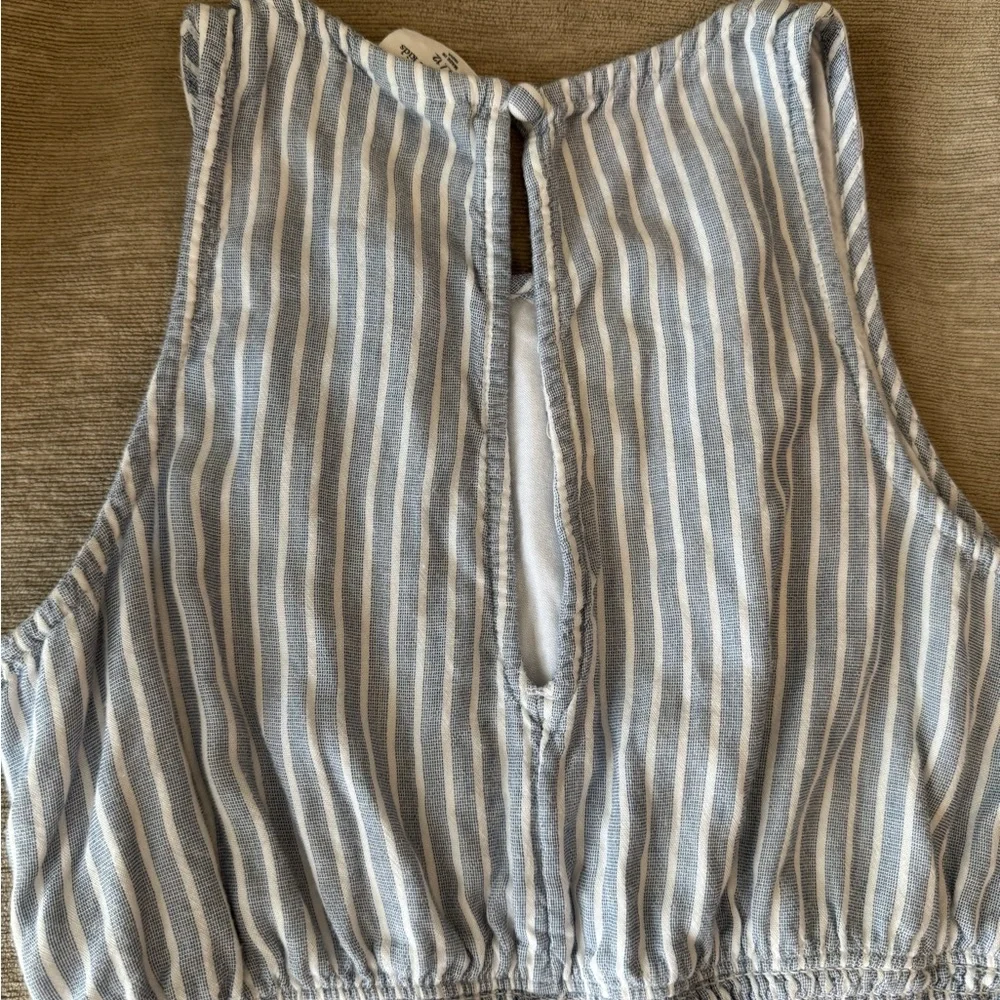 Abercrombie Kids Blue & White Striped Romper Girls Size 11/12 - Picture 10 of 10